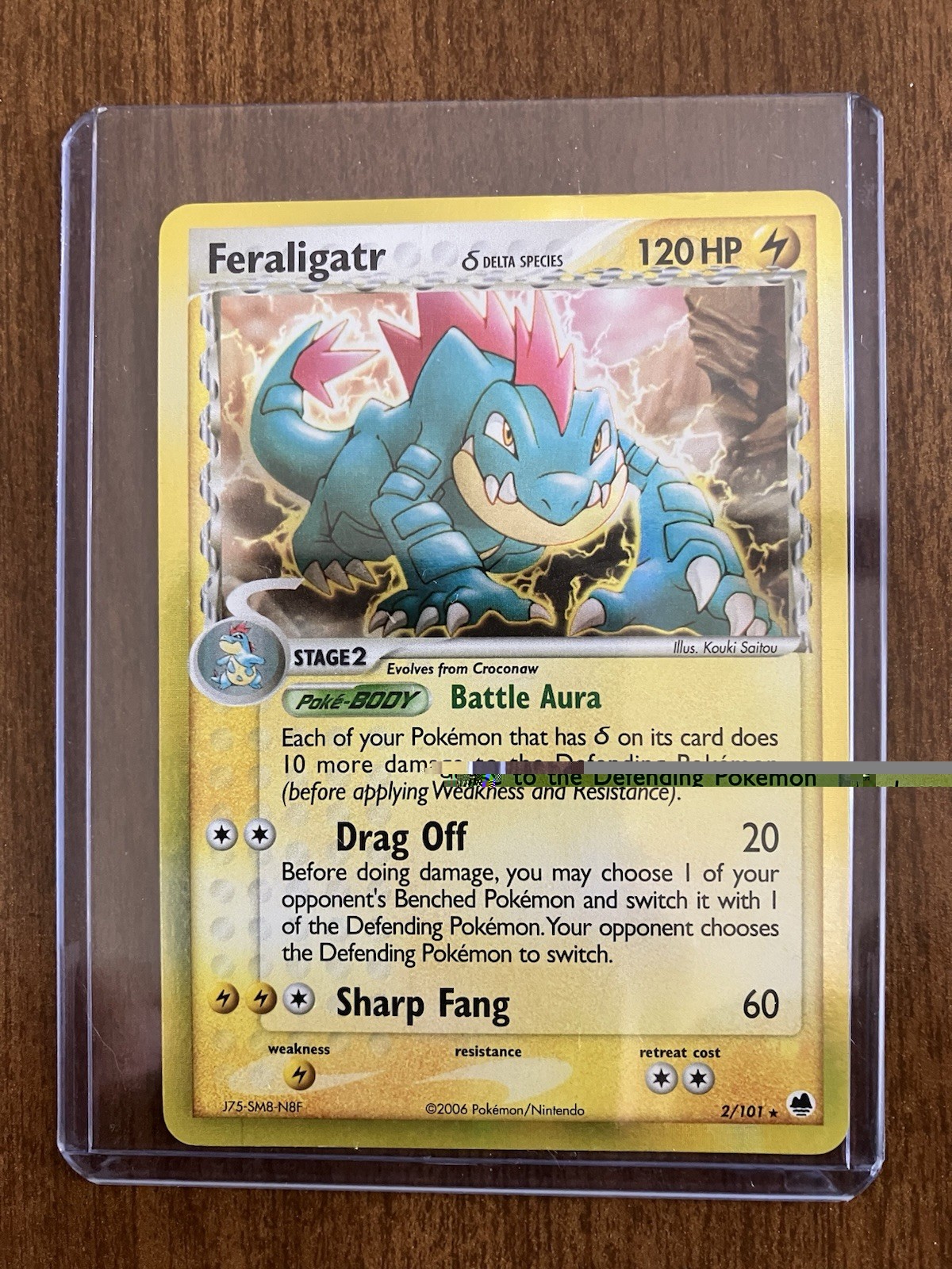 Feraligatr Delta Species Reverse Holo Card 2/101 Dragon Frontiers