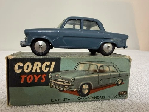 Vintage original Corgi #352 RAF staff Car Standard Vanguard new In original box.