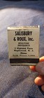 SALISBURY & ROUX INC...REALTORS INSURANCE  1960S...UNSTRUCK MATCHBOOK — photo 1