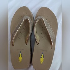 Volatile Gold Summer Mob Wife Snake Skin Animal Print wedge Flip Flops 8