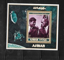 AJMAN 1971  MERCURY-ATLAS 6 SOUVENIR SHEET CTO USED  OLD VINTAGE STAMP