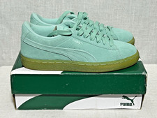 Puma Suede Iced Jr Shoes- Aruba Blue Unisex Size 7C Sea Foam Teal Blue Green