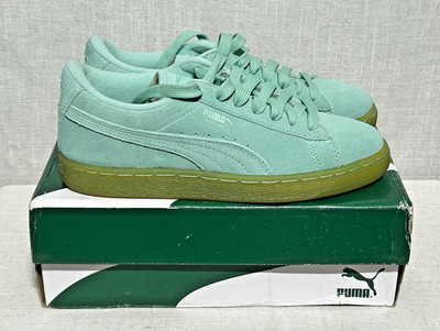 Puma Suede Iced Jr Shoes- Aruba Blue Unisex Size 7C Sea Foam Teal Blue Green