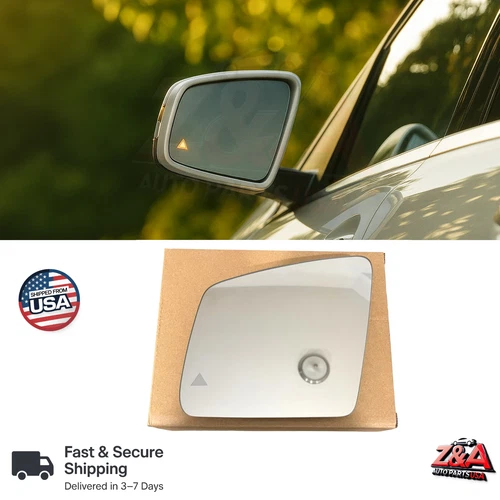 LEFT DRIVER MIRROR GLASS FIT MERCEDES W/BLINDSPOT GLE350/400/550/450/43/63amg#MB