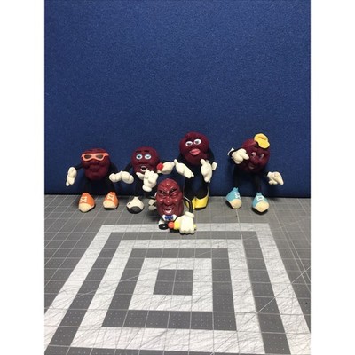 4 California Raisins Flocked Applause Bendable Plush 1 PVC Walker Not Working