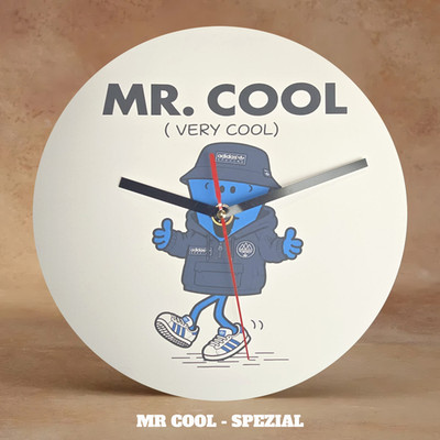 HANDMADE UHR - MR COOL - ADIDAS SPEZIAL THEME - FIGUREN - 250MM DURCHMESSER