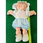 Vintage Cabbage Patch Kid Doll Blue Dress Lace Bonnet Original Outfit Baby