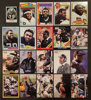 Lot of 20 Different ART SHELL Football Cards HOF 1972-1992 FB4687