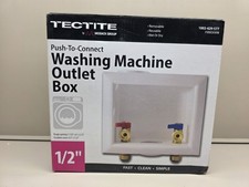 NEW Tectite 1/2" Brass PTC Washing Machine Outlet Box, Model FSBBOXWM