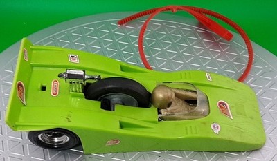 Vintage 1970 Kenner Green Can-Am Super Sonic Power Racer with Rip Cord