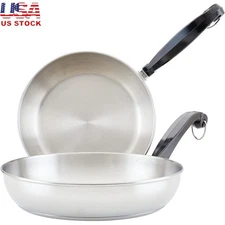 Non-stick Frying Pan Set Oven Safe Dishwasher Safe Heavy Duty Cooking Pans New