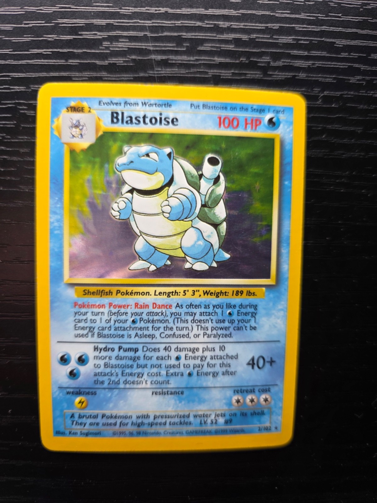 Blastoise 2/102 Holo Base Set Pokemon TCG LP Lightly Played English