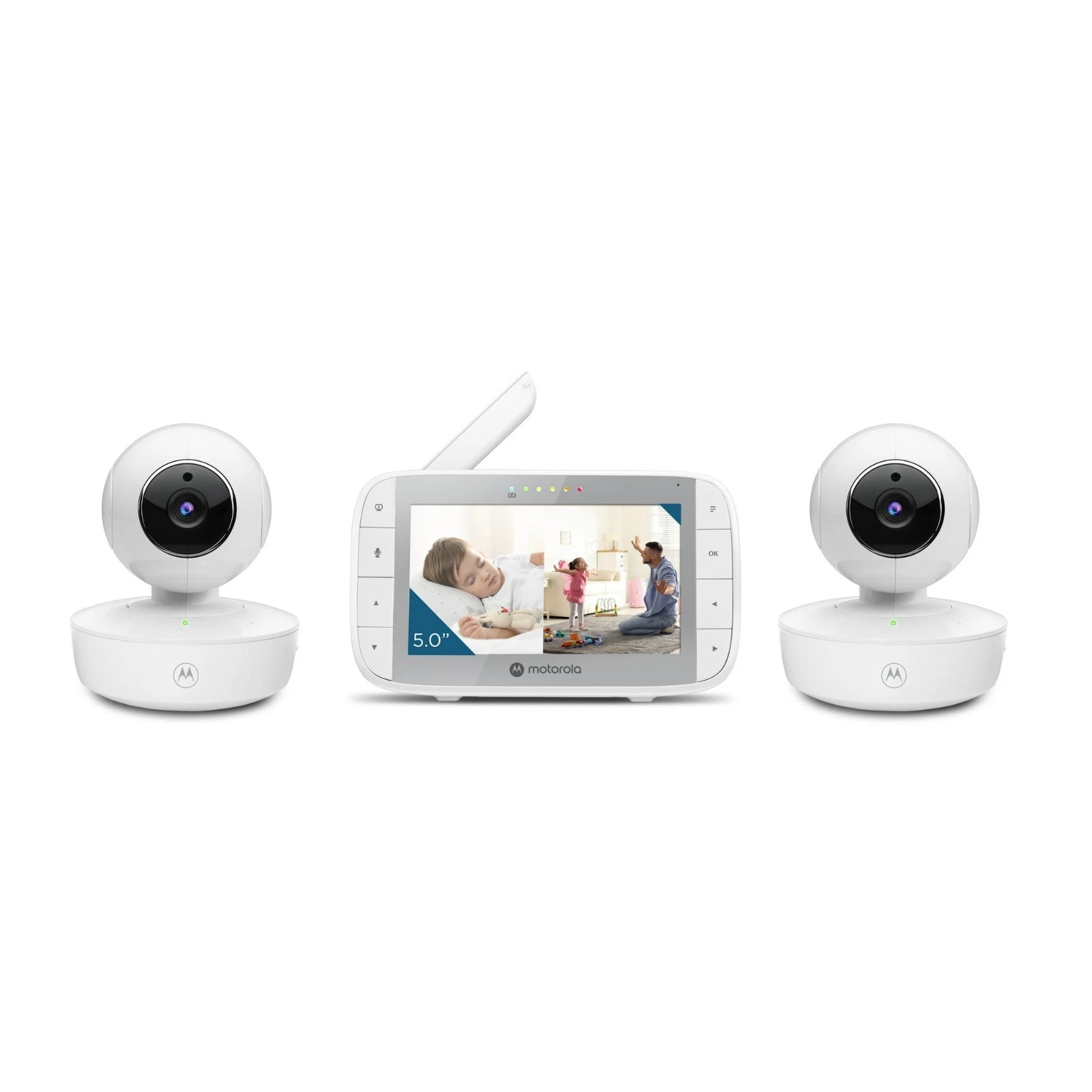Motorola VM36XL-2 5" HD Video Baby Monitor with 2 Cameras Motorized Pan Tilt™