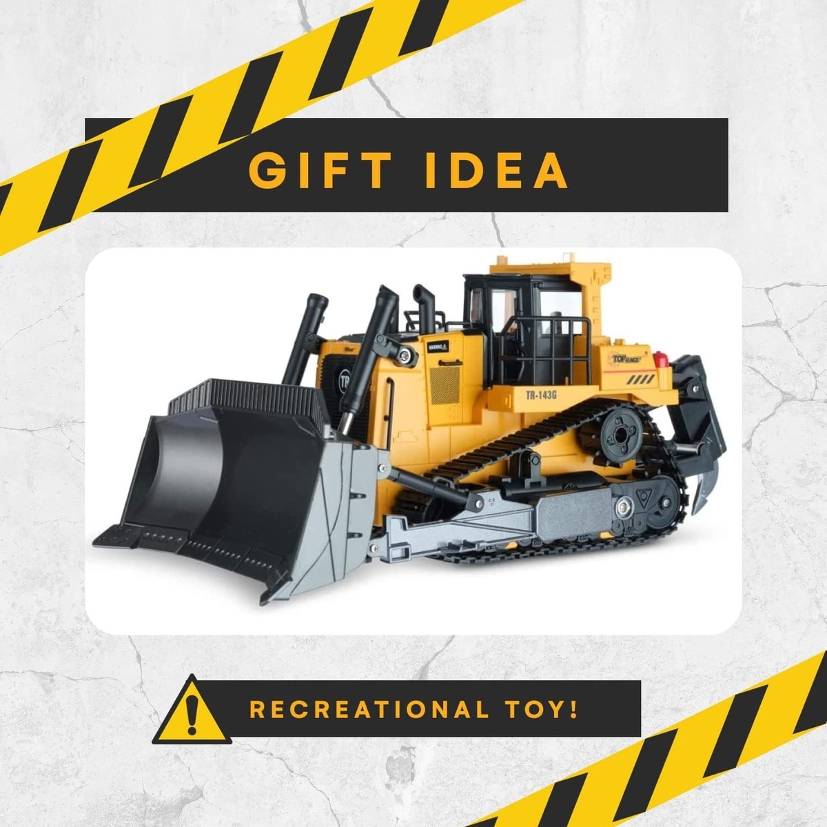 MEGA SHOVEL DOZER 4チャンネルラジオコントロール Top Race RC Bulldozer Toy w/ Metal Shovel – Remote Control