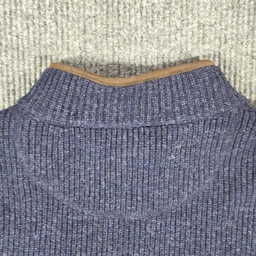 LL Bean Vest Men 2XL Blue Merino Wool Waterfowl Sweater Outdoor Pockets 0 FGX9 - Picture 5 of 10