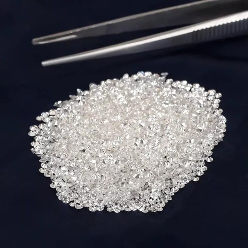 Certified 0.8 mm Round Cut CVD Diamond I Color IF Clarity 10 Pcs Diamond Lot - Picture 1 of 8