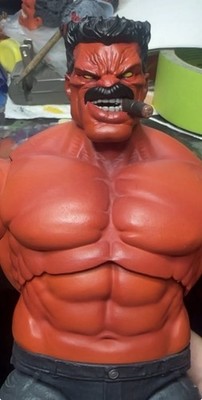 Custom Painted Red Hulk Head Sculpt for 6  Marvel Legends / Select 1:12 Scale