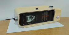 National Panasonic, Model RC-6003B, creme, flip clock mit Alarm, 1970 iger