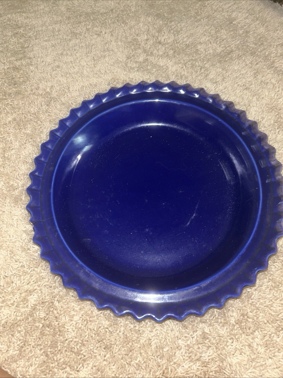 Blue~Chantal®️Fluted Stoneware Pie Plate Baking Dish~