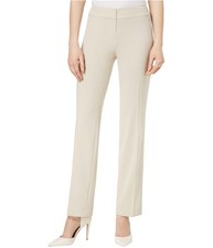 Nine West Womens Solid Straight Leg Dress Pants, bnatural, 12