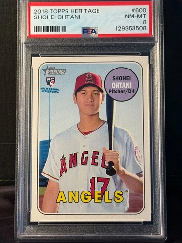 2018 Topps Heritage Shohei Ohtani #600 PSA 8 Dead Center Beauty!
