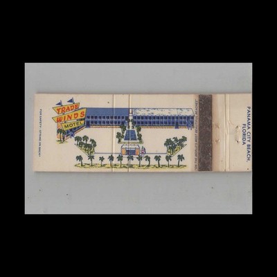 Full Length Matchbook Cover Trade Winds Motel Panama City Beach FL