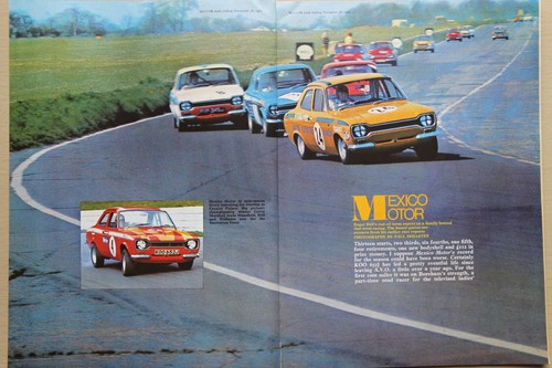 Original 1971 Motor mag Race Report: FORD ESCORT MK1 MEXICO, ex AVO KOO652J