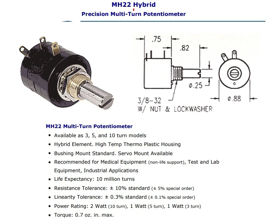 Linear Industrial Potentiometers