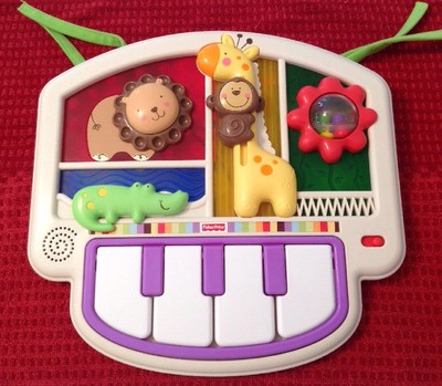 Luv U Zoo Crib-to-Floor Activity Piano Fisher Price V5611 Birth+ 2010  Tested