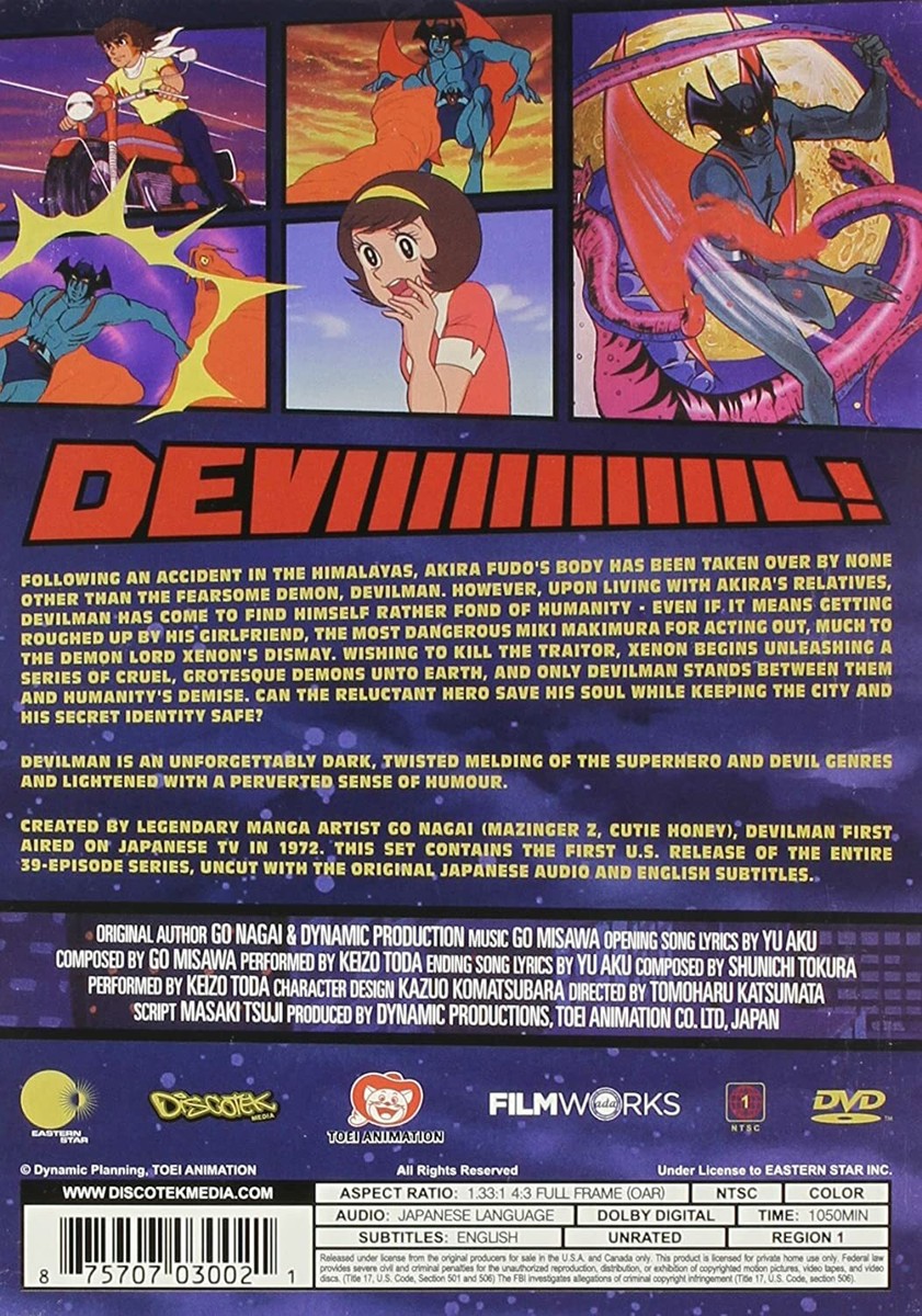Devilman Complete TV Series (5 DVD) Box set brand new | eBay