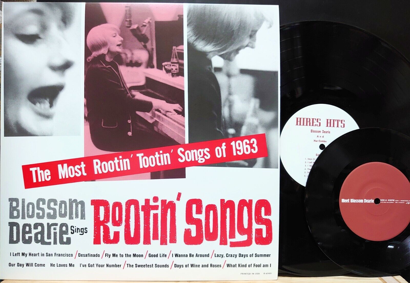 BLOSSOM DEARIE "SINGS ROOTIN' SONGS" HIRES Japan LP Vinyl + 7" EP VG+(+)/EX