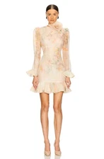 NEW ZIMMERMANN Crush Flower Mini Dress in Ciara Floral Size AU3 L