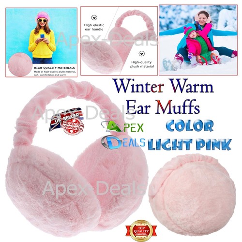 Mens Women's Girls Winter Warm Ear Muffs Earflaps Soft Cosy Plush Warmer Earmuff