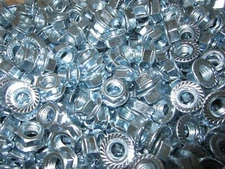 4000 3/8-16 Serrated Flange Lock Nuts/Wiz Nuts Zinc Plated