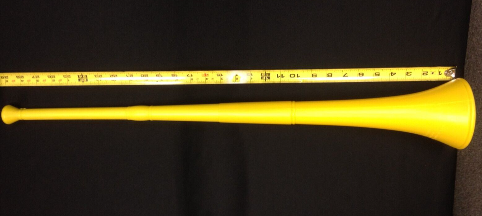 Yellow Vuvuzela Plastic Stadium Horn 28 Inch Noise Maker Soccer