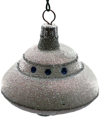 Patricia Breen A Walk on the Moon Space Ship Christmas Holiday  Tree Ornament