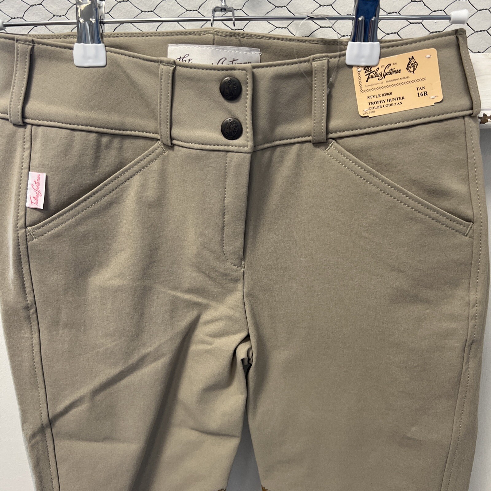 Tailored Sportsman Girls Trophy Hunter Breeches Tan Style 3960 Low Rise 16R