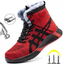 Botas de trabajo masculinas indestructibles anti-roturas zapatos de seguridad punta de acero a prueba de pinchazos