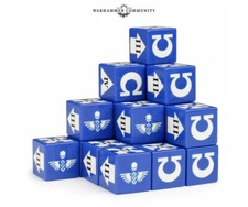 ULTRAMARINES DICE 40K WARHAMMER 40,000 GAMES-WORKSHOP D6 SPACE MARINES USED