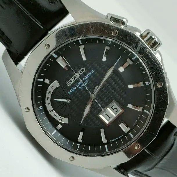 Belt Seiko Brightz Radio Solar Big Calendar Titanium