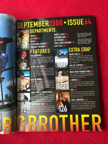 Big Brother Magazine Issue 64 Stevie Williams DVS Vans Triple Skateboarding - Picture 4 of 6