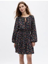 NWT Gap Women's Boho Beautiful Floral Long Sleeve Boho Mini Dress XL 14 16