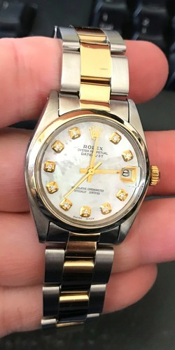 ROLEX Midsize Datejust 6824 MOP Diamond 
