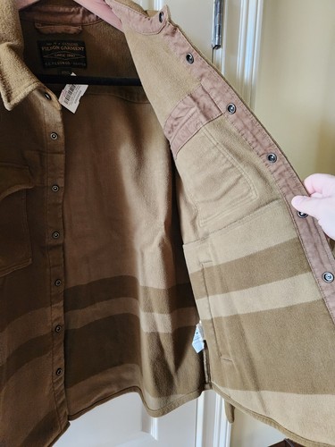 Filson Beartooth Jac Shirt Marsh Olive Blanket Stripe - XL - NWT - Picture 5 of 12