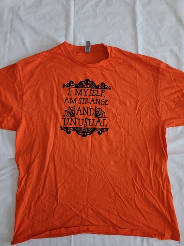 T-shirt Manches Longues Halloween 'I Myself Am Strange And Unusual' - Coton, Unisexe, Style Gothique