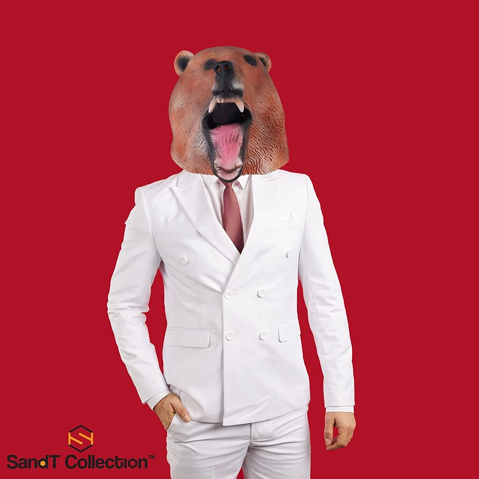 Animal Head Latex Mask Dress Up Halloween Costume Party Mask Cosplay - Image 2 of 4