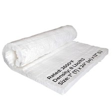 1" Ceramic Fiber Insulation Blanket 2600F 8 High Temp Insulation 12" x 24"