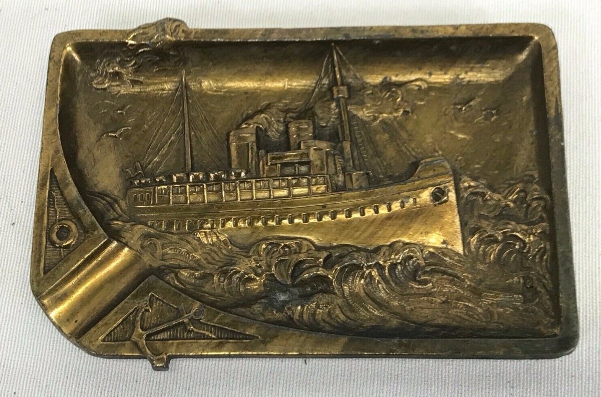 Vintage Japanese Brass Ships Ashtray | eBay