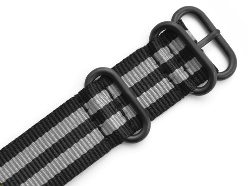 UHRENARMBAND WATCH STRAP DURCHZUGSBAND NATO NYLON STRONG PVD ZULU 24 MM de - Picture 5 of 12