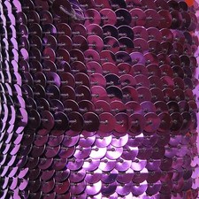 Purple Metallic Sequin Trim 6mm 1/4" wide stitched, strung by the yard 15'